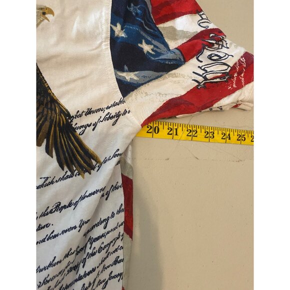 Vintage Cotton Traders Sport American Flag Polo Shirt Cotton Medium - Picture 6 of 9